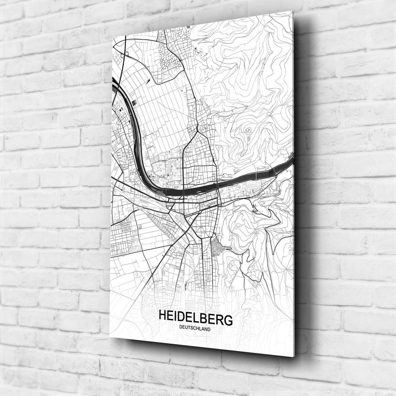 Stadtkarte von Heidelberg - Deine Stadt als Wandbild