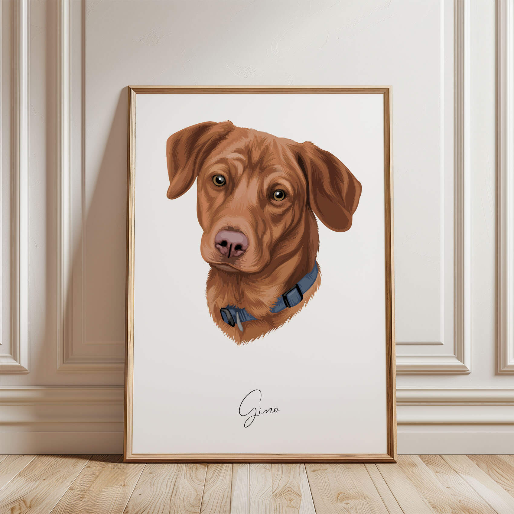 Hundeportrait Cartoon Look personalisiert