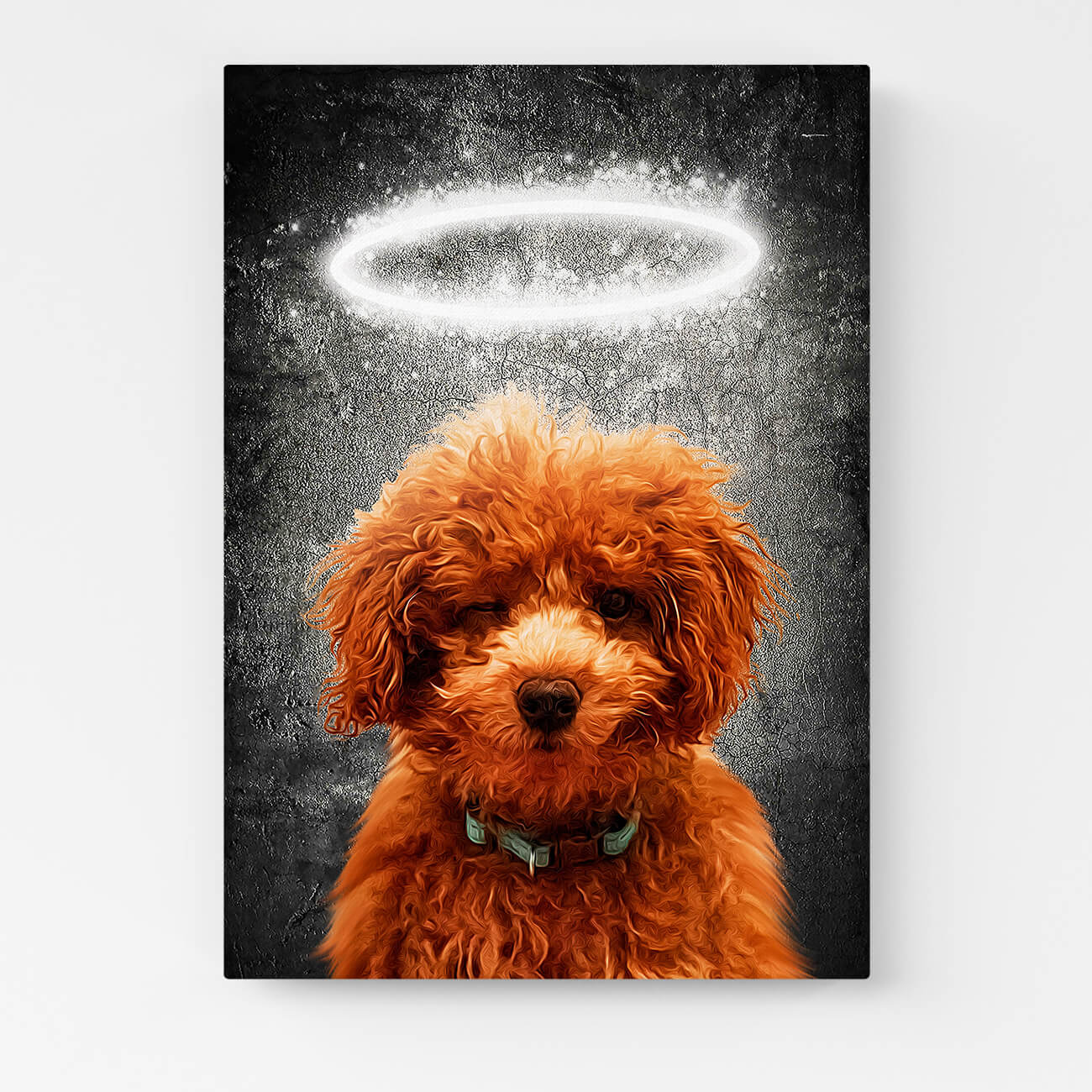Hundeportrait Leinwand Heiligenschein