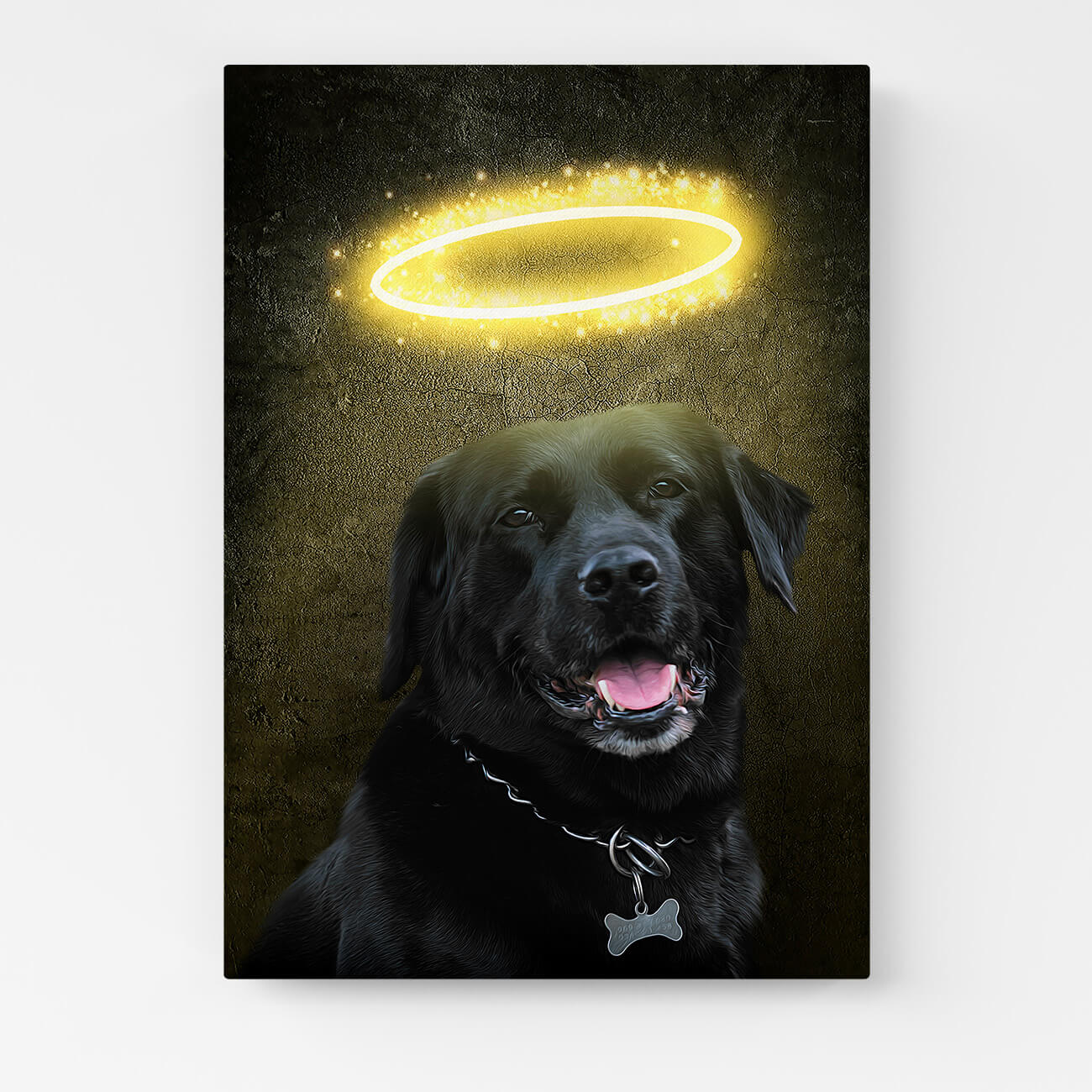 Hundeportrait Leinwand Heiligenschein