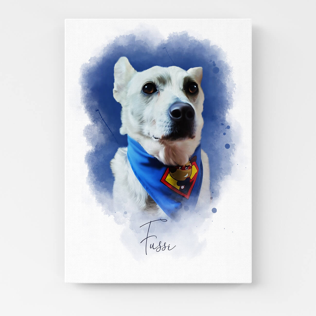 Hundeportrait Leinwand Öl Stil personalisiert