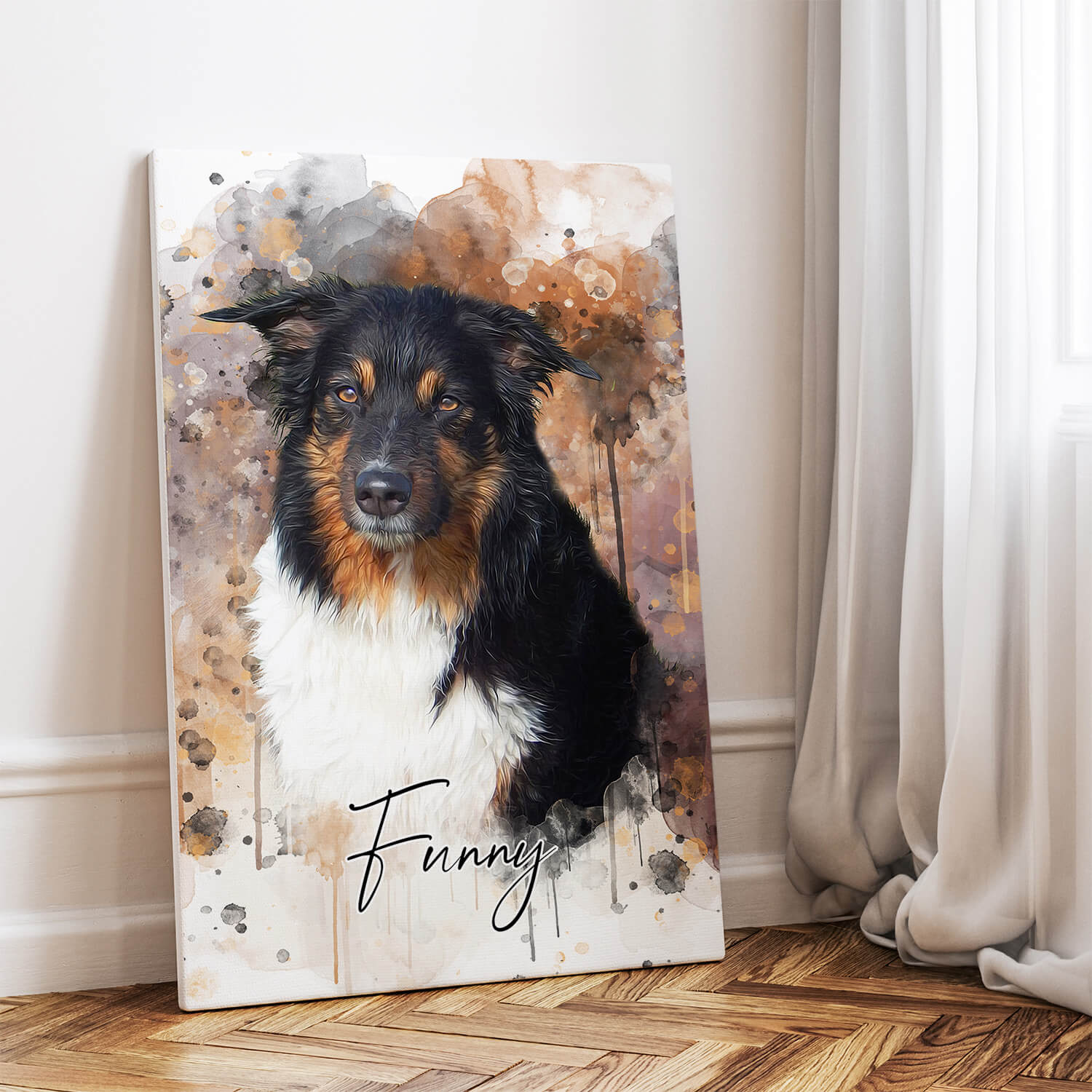 Hundeportrait Tierportrait Leinwand