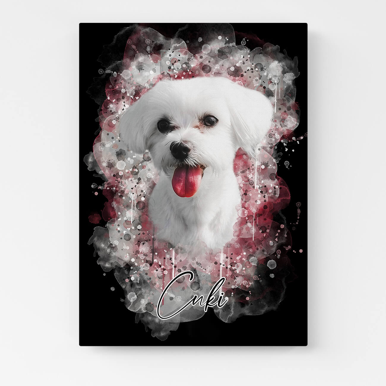 Hundeportrait Wasserfarben Stil