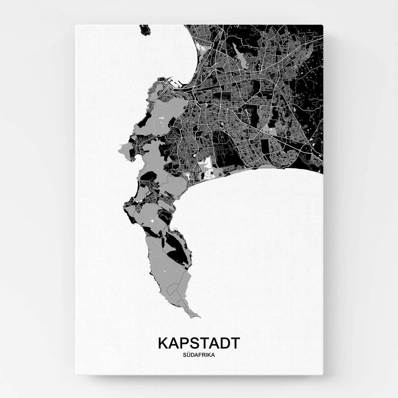 Stadtkarte von Kapstadt - Deine Stadt als Wandbild