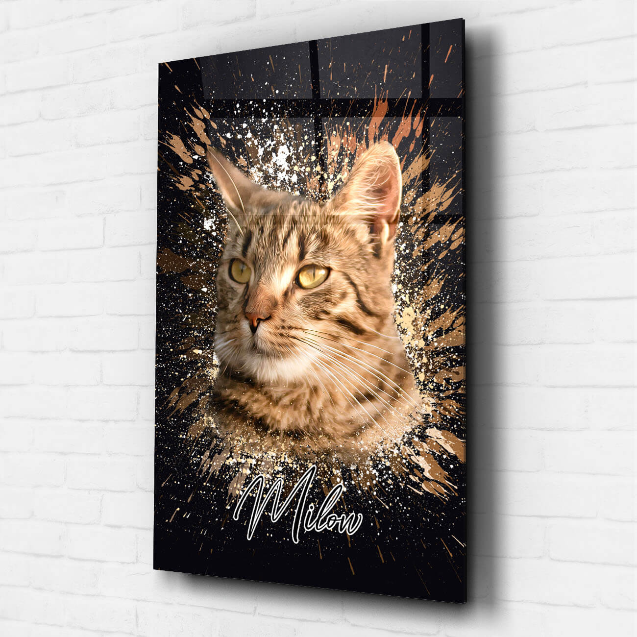 Tierportrait Acrylglas Katzenportrait Graffiti