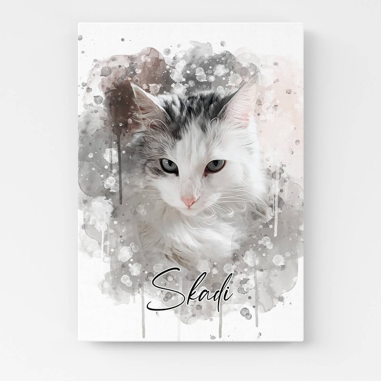 Katzenportrait Leinwand personalisiert