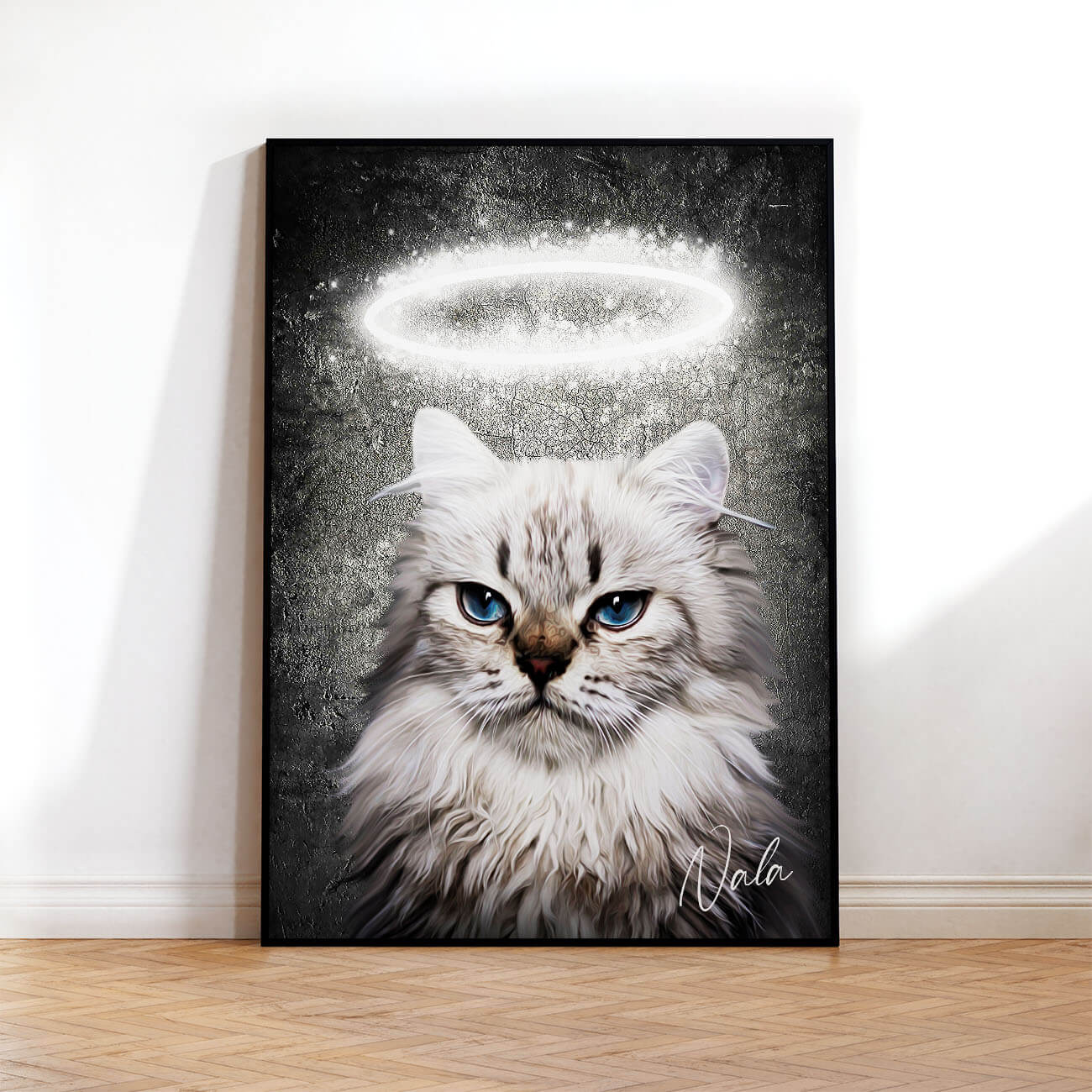 Katzenportrait Heiligenschein Poster
