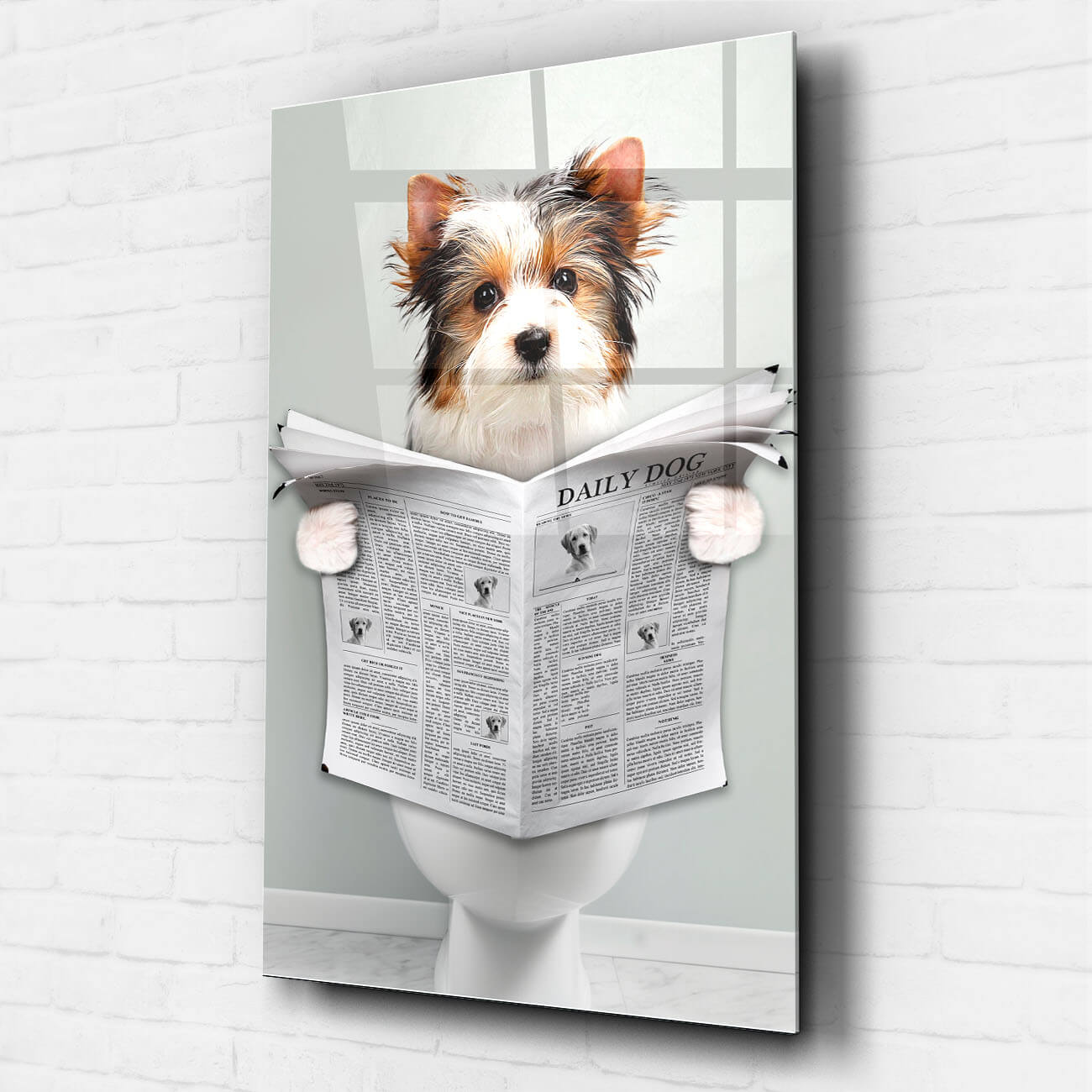 Lustiges Tierportrait Badezimmer Acrylglas