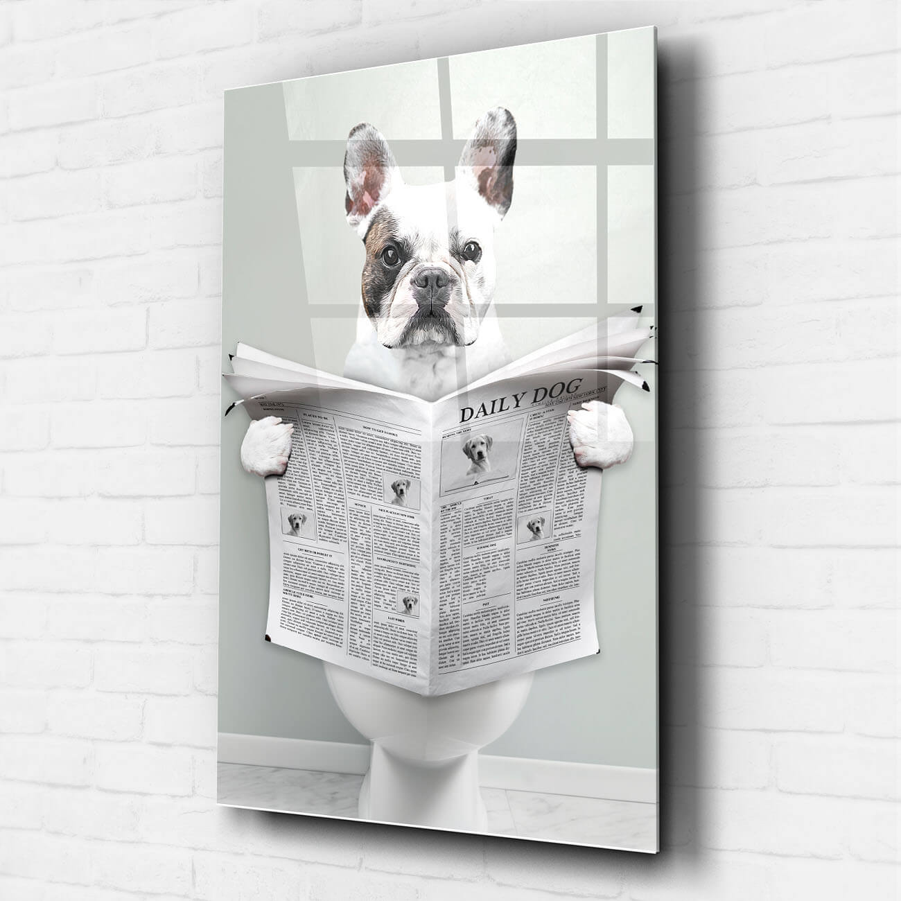 Lustiges Tierportrait Badezimmer Acrylglas