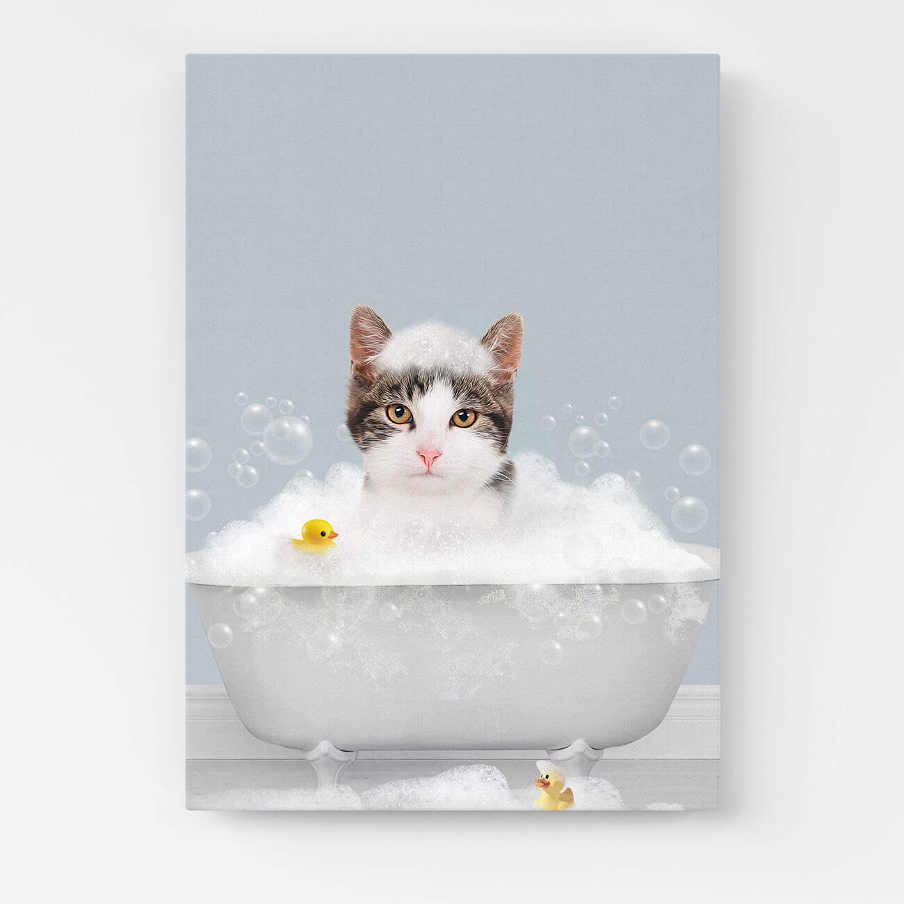 Lustiges Tierportrait Badezimmer Leinwand