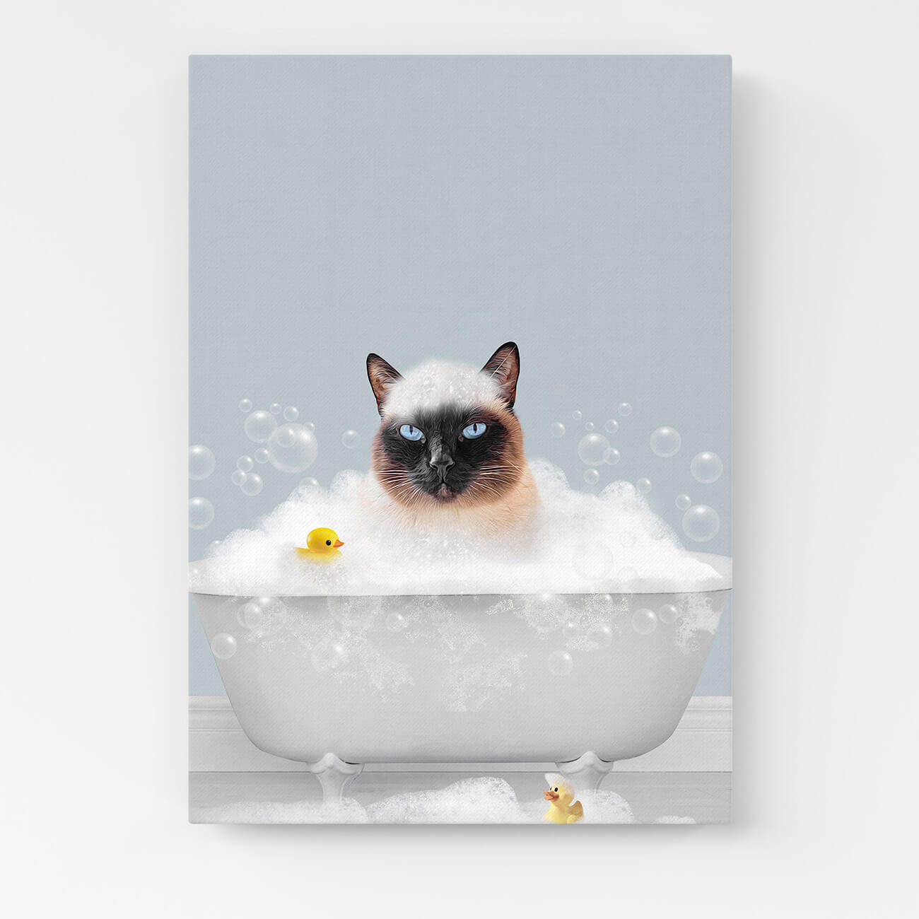 Lustiges Tierportrait Badezimmer Leinwand