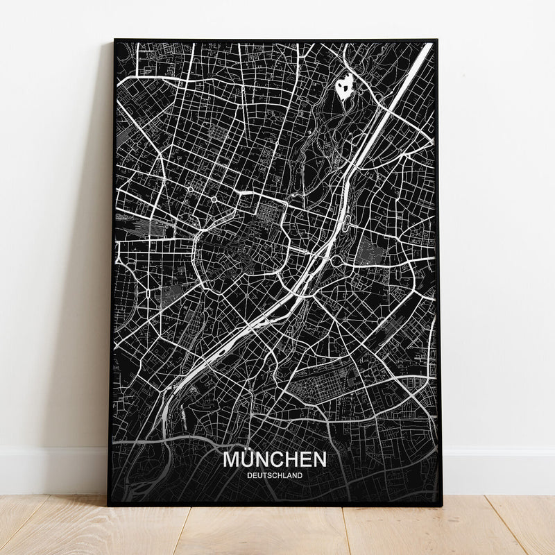 München Poster City Map
