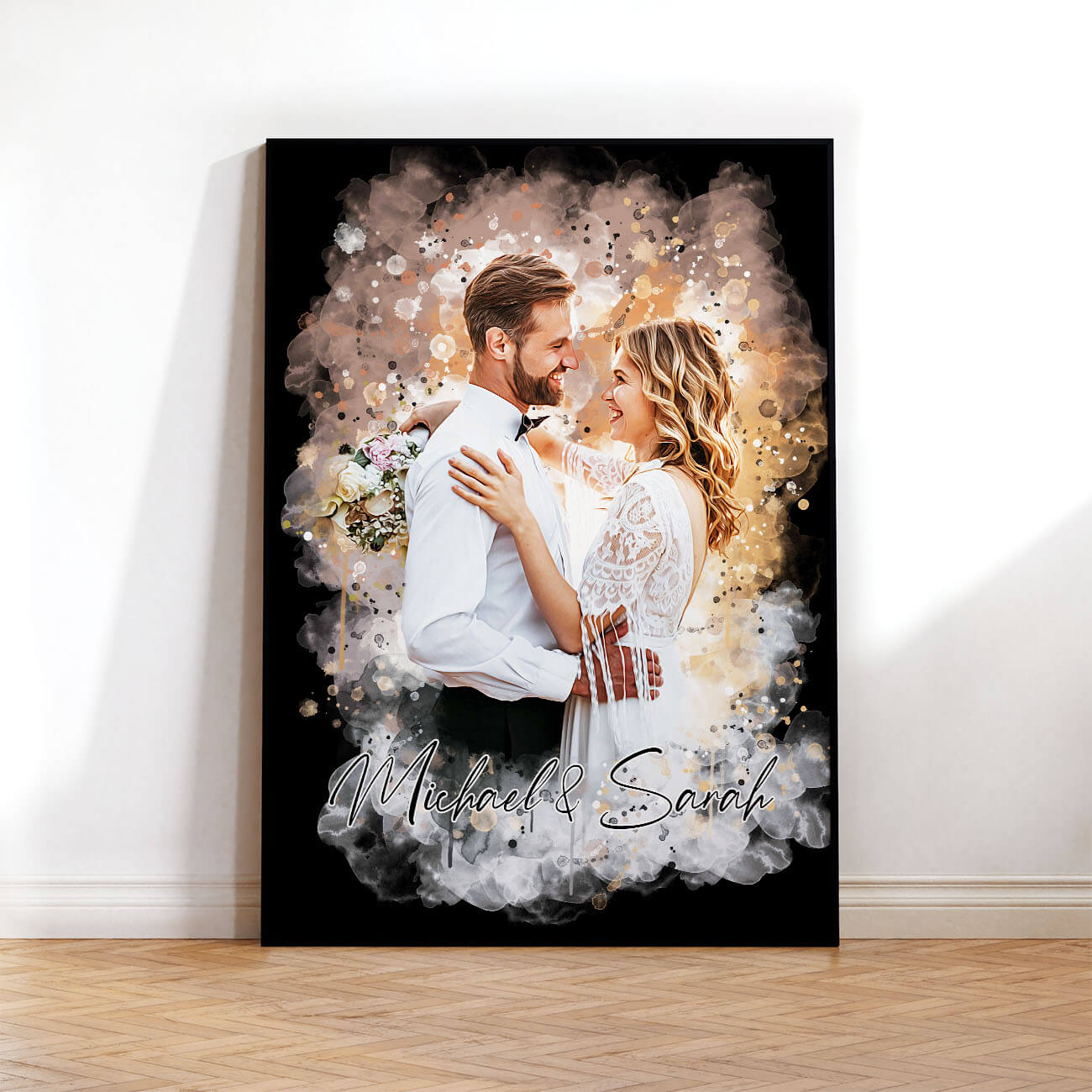 Paar Portrait Poster personalisiert