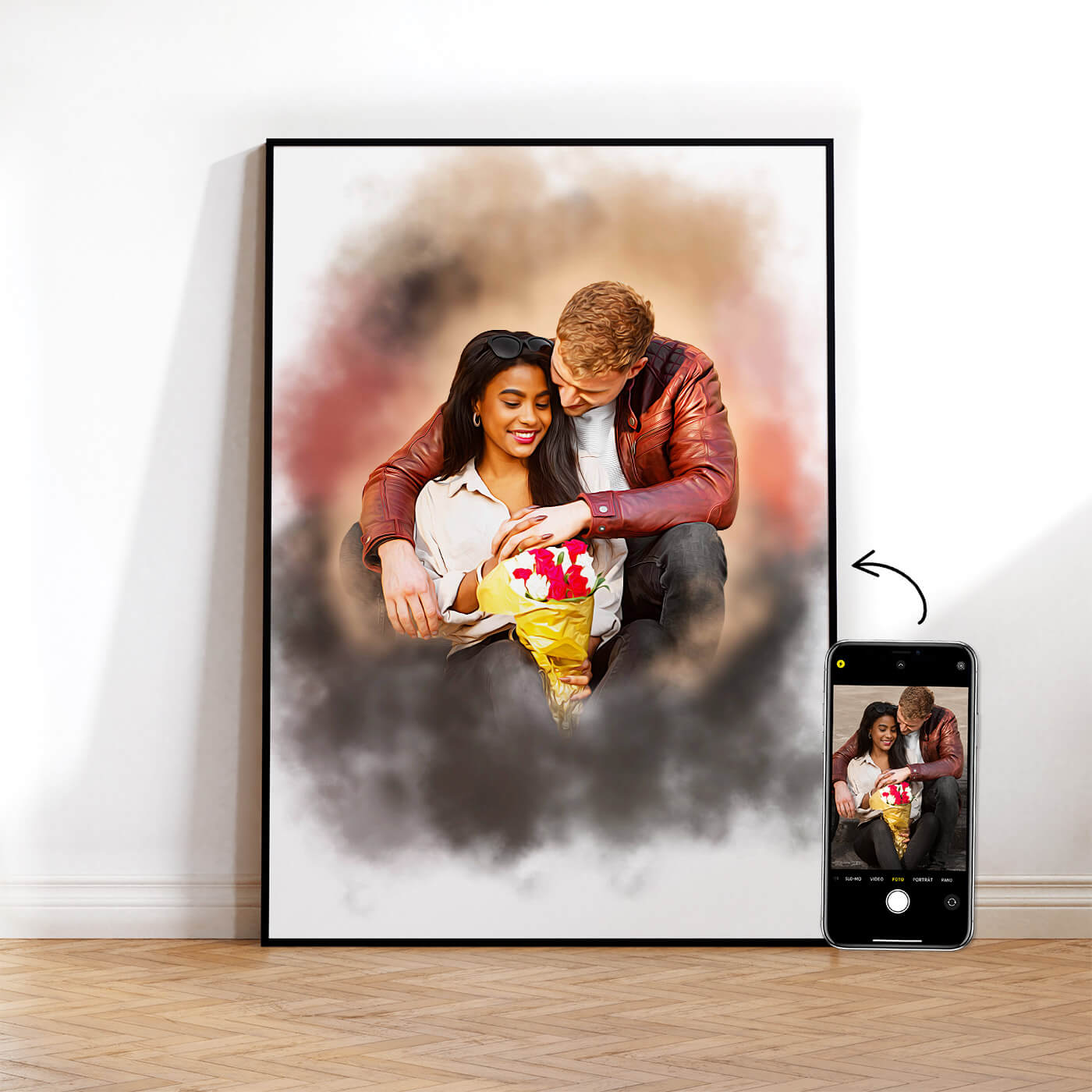 personalisiertes familienfoto als poster