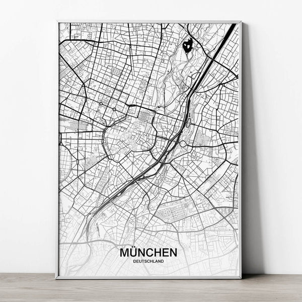 Poster Stadtkarte München