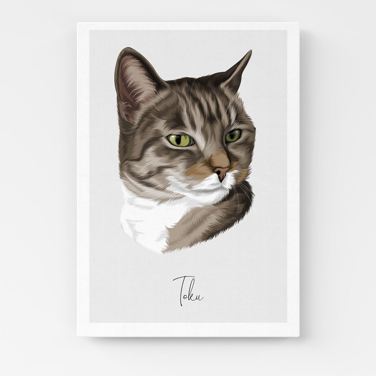 Tierportrait Hundeportrait Katzenportrait auf Leinwand