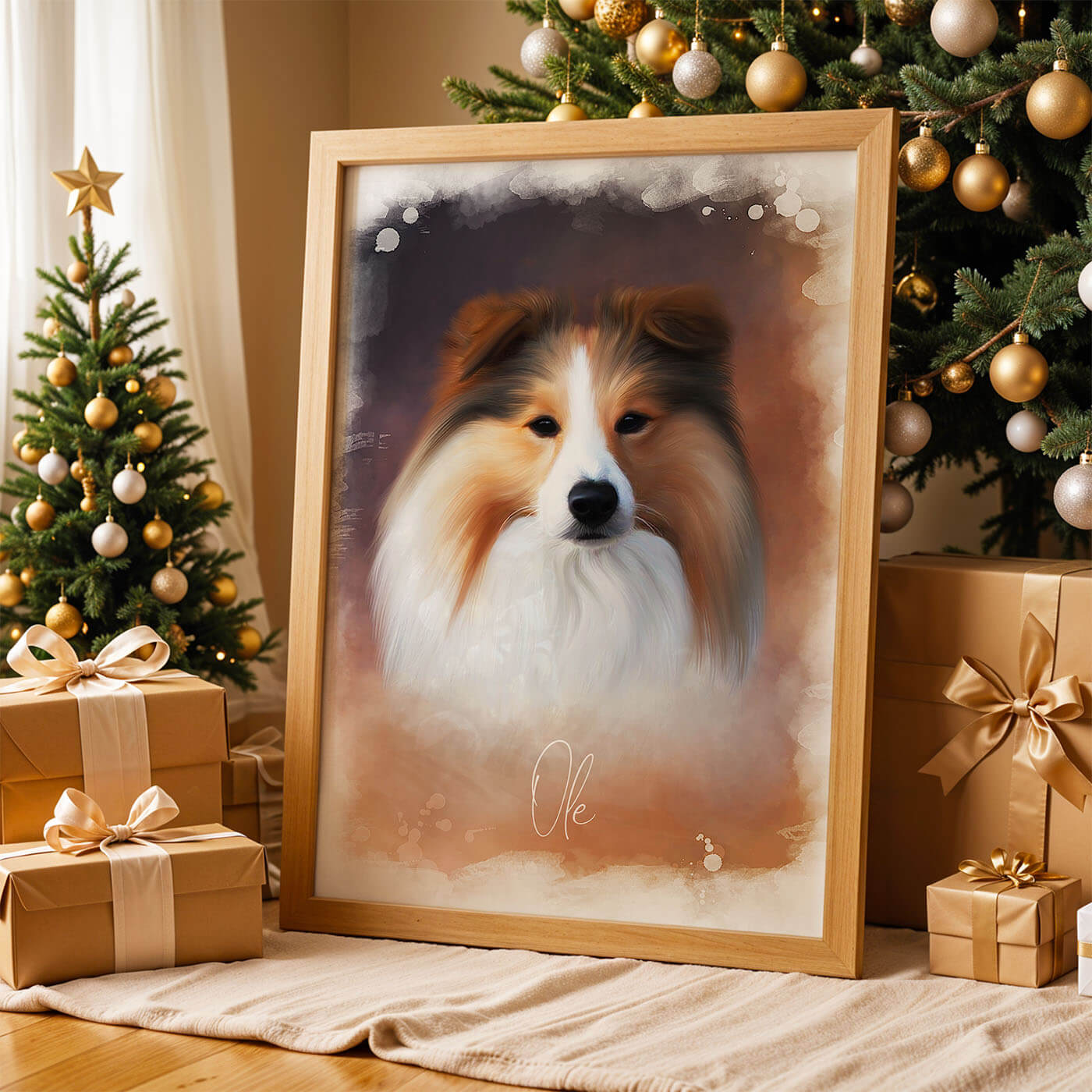 Tierportrait personalisiert Öl