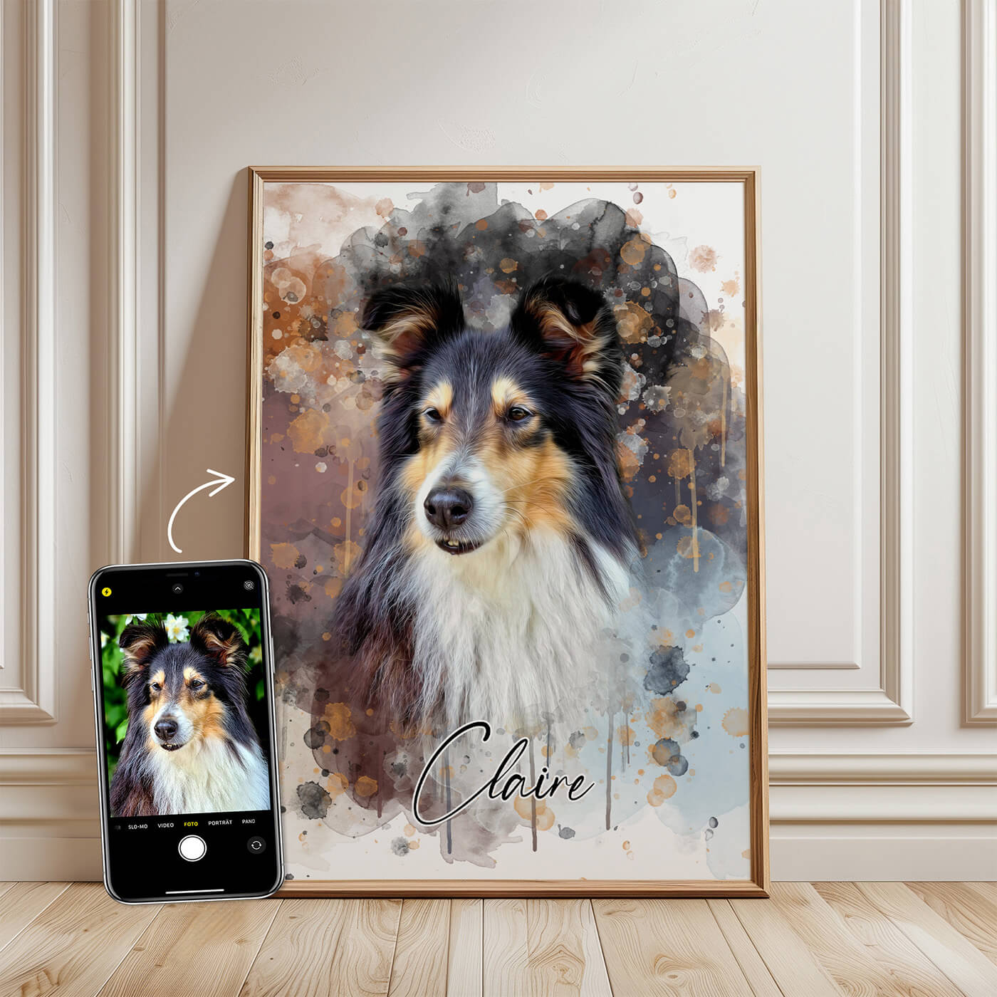 Tierportrait Hundeportrait Personalisiert