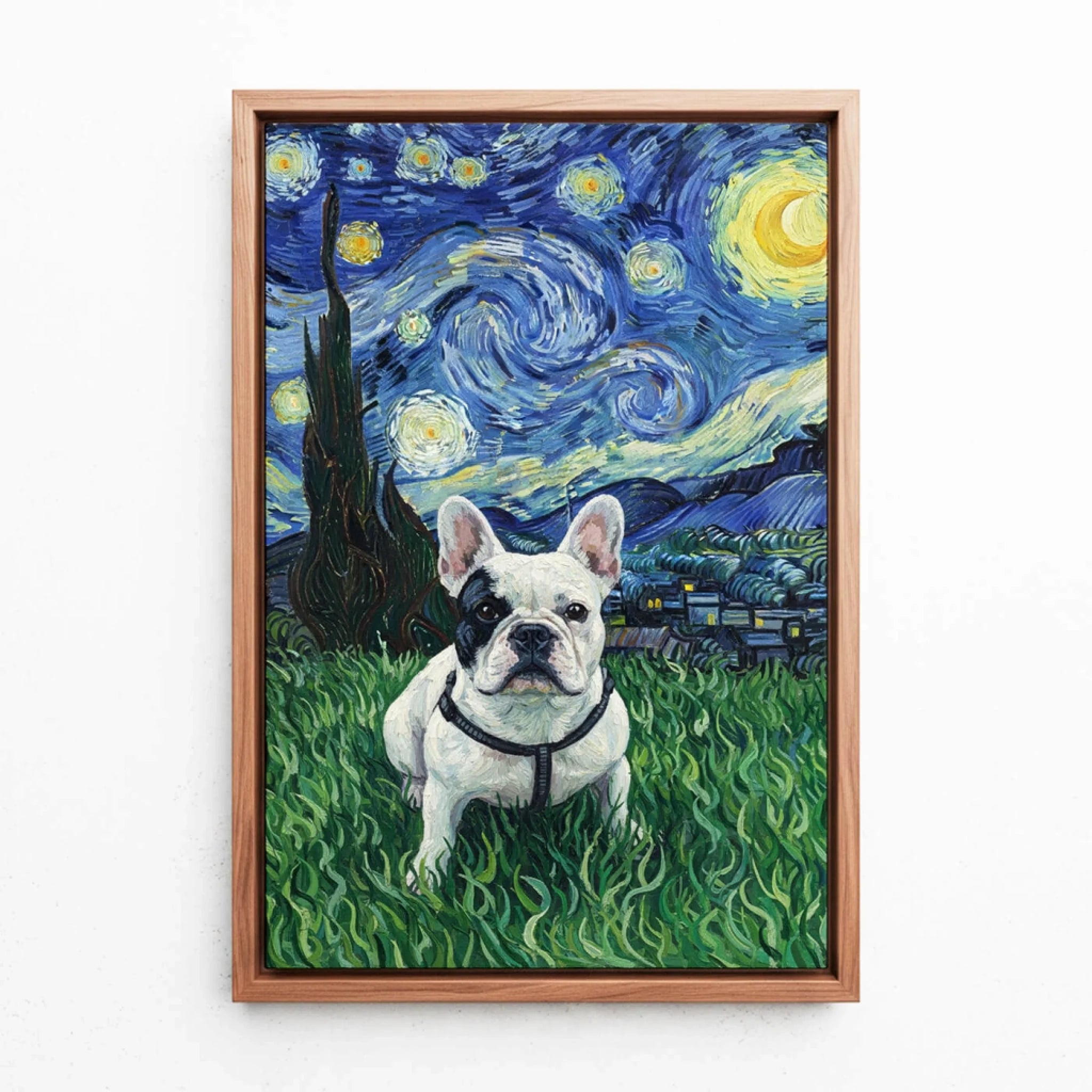 katzenportrait-leinwand-rahmen-walnuss