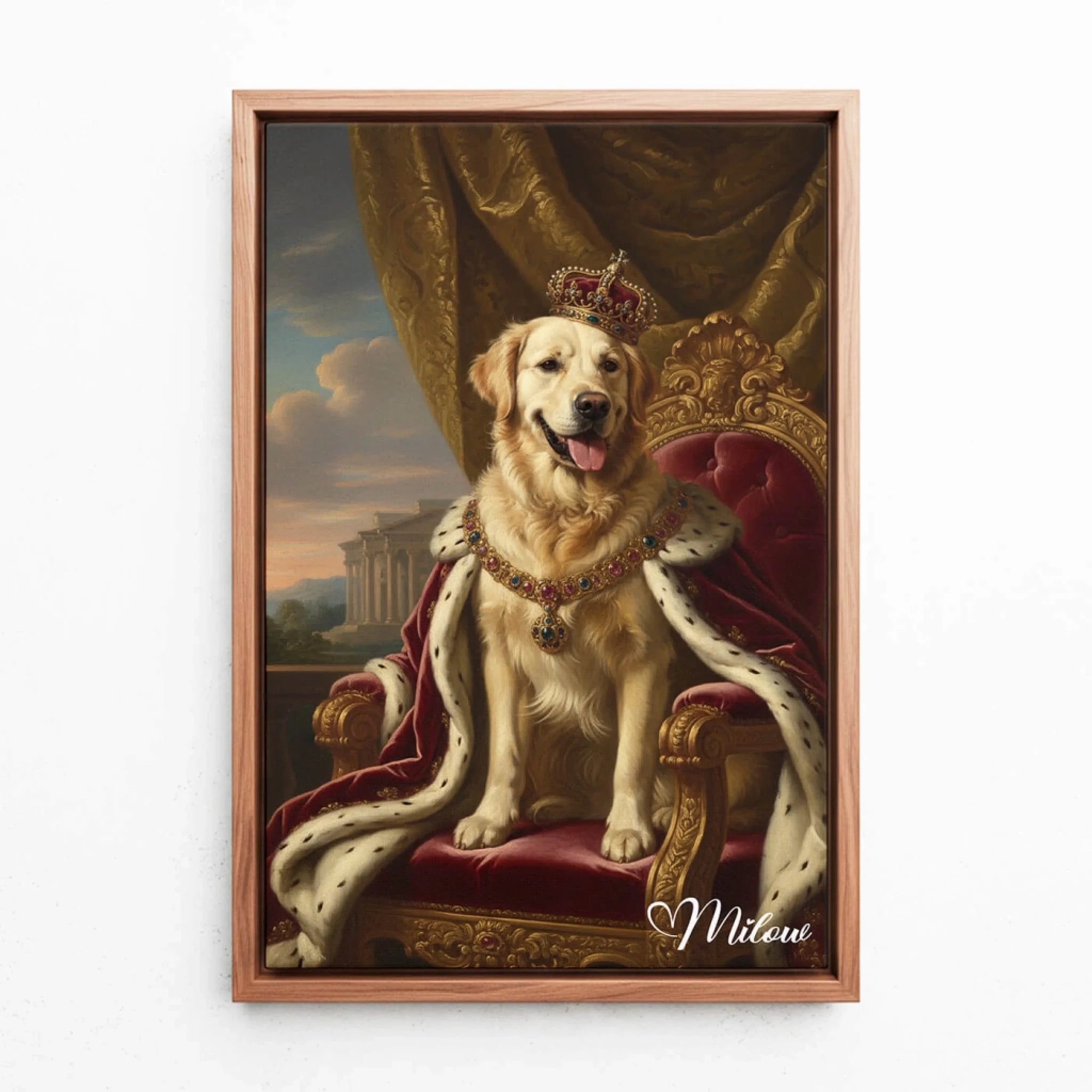 katzenportrait-leinwand-rahmen-walnuss