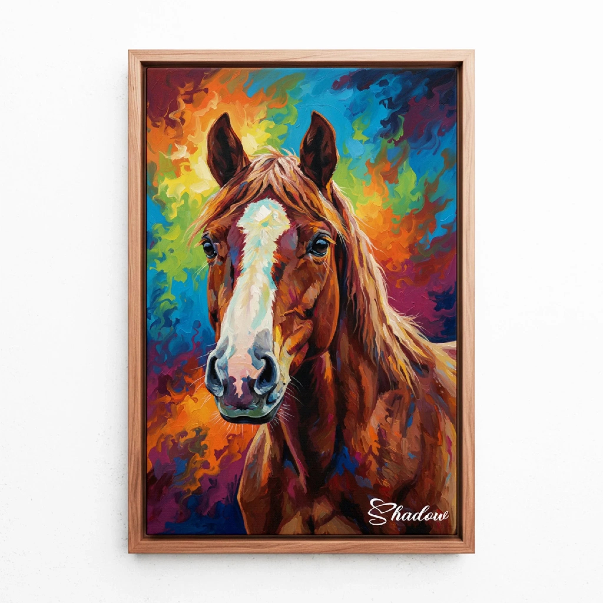 hundeportrait-gerahmte-leinwand-walnuss-optik