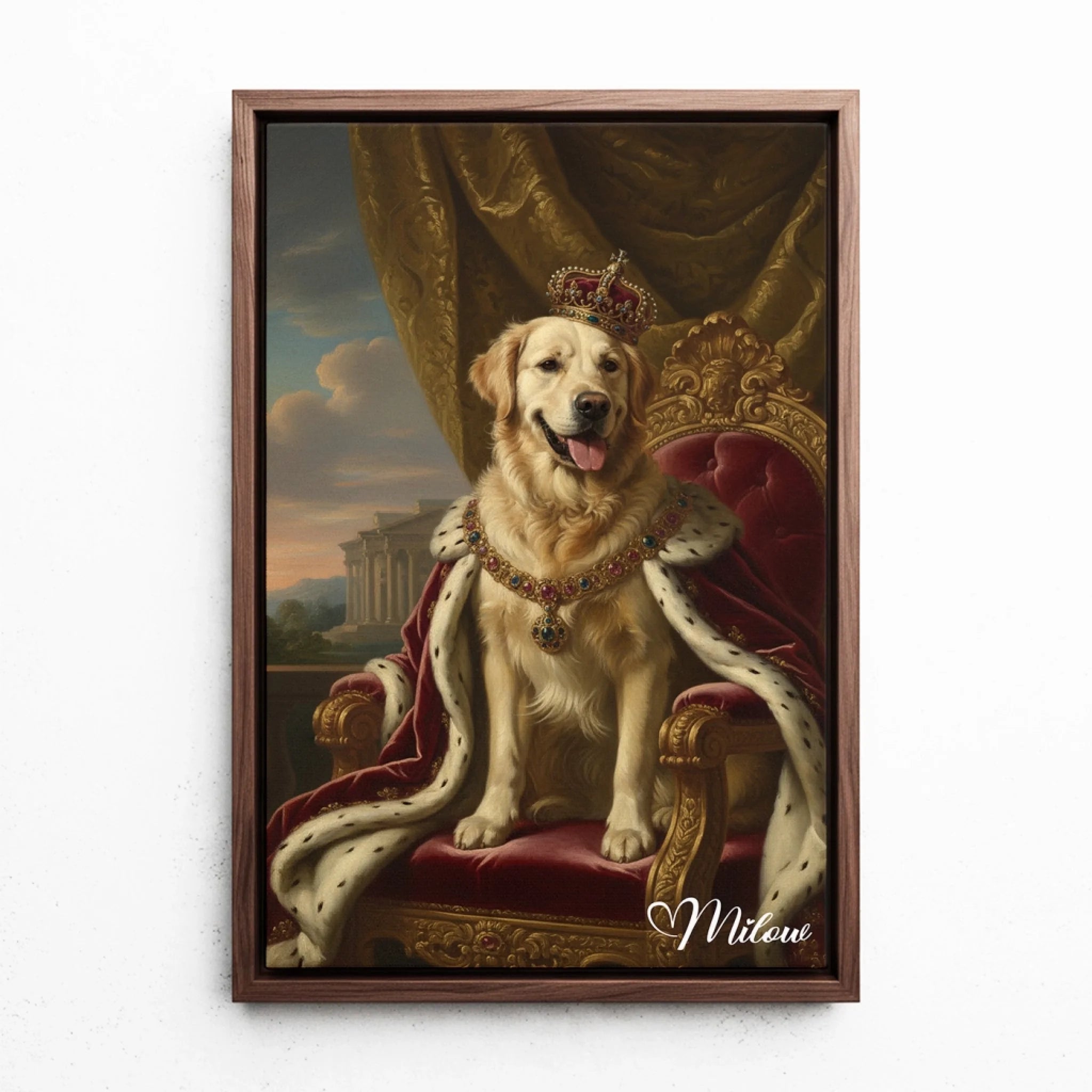 katzenportrait-leinwand-rahmen-walnuss