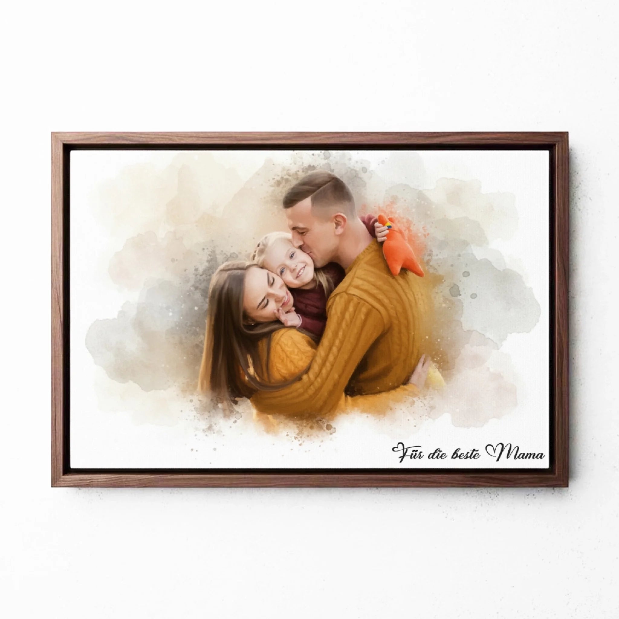 katzenportrait-leinwand-rahmen-walnuss