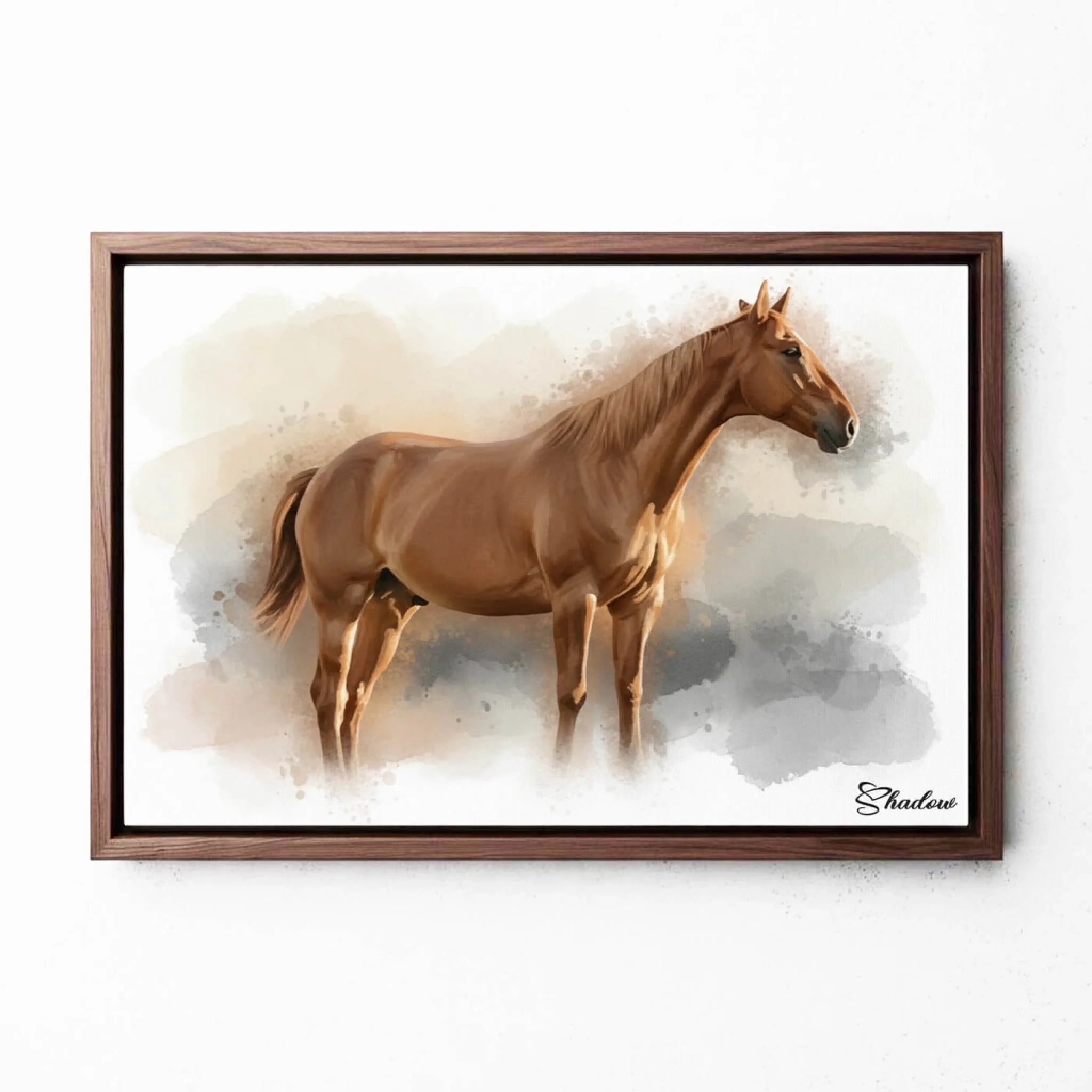 katzenportrait-leinwand-rahmen-walnuss