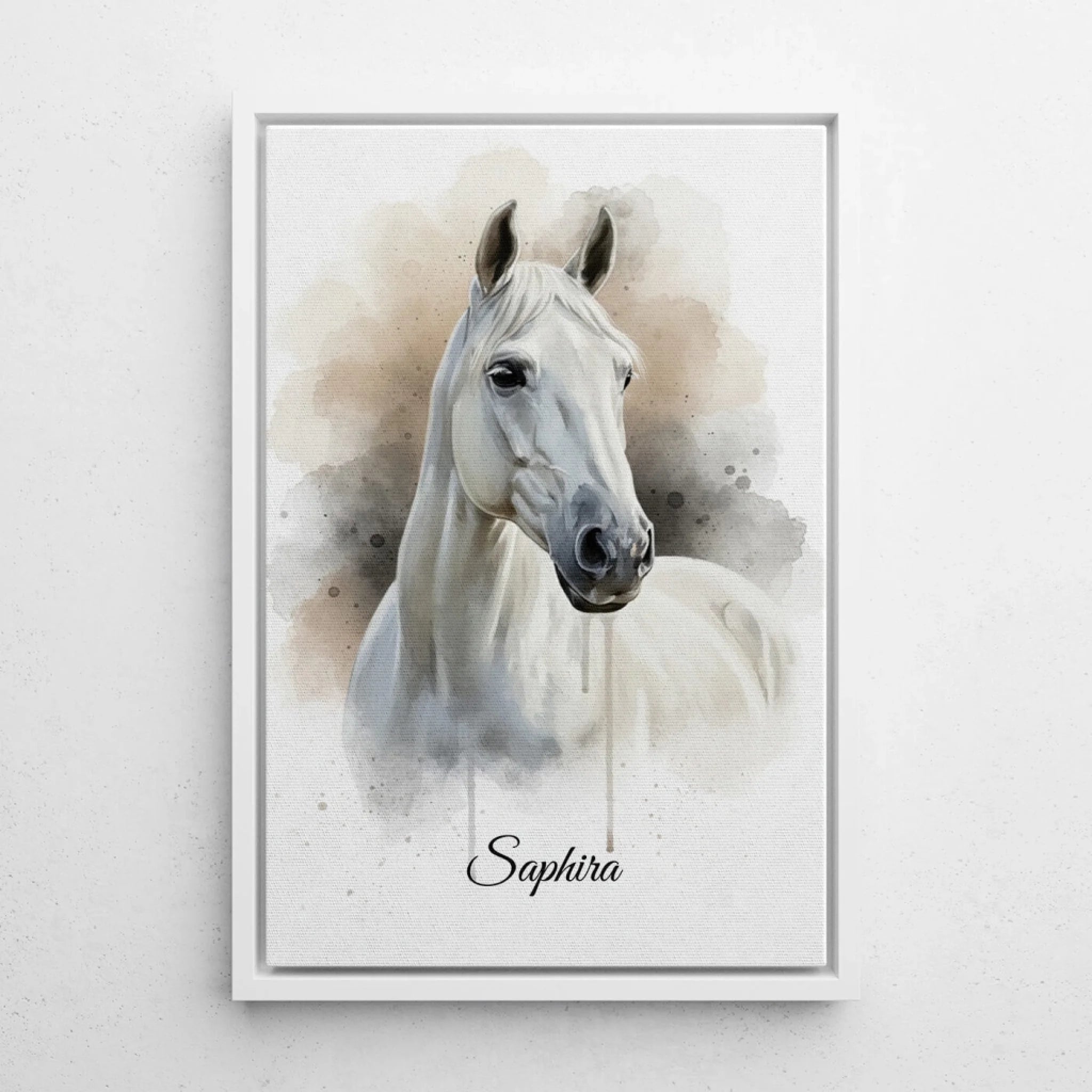 pferdeportrait-leinwand-rahmen-weiß