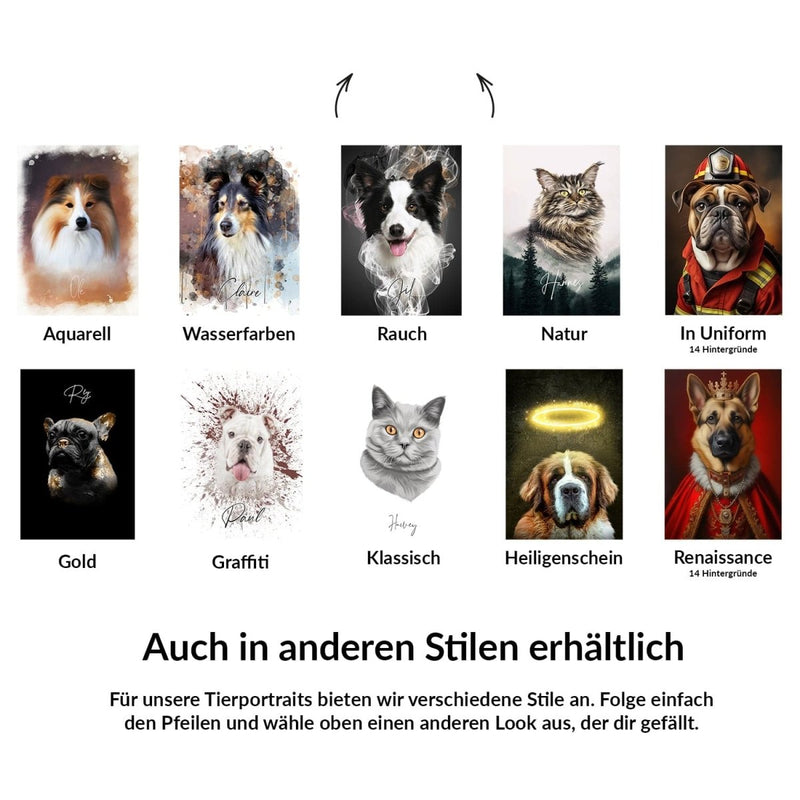 Tierportrait mit Heiligenschein