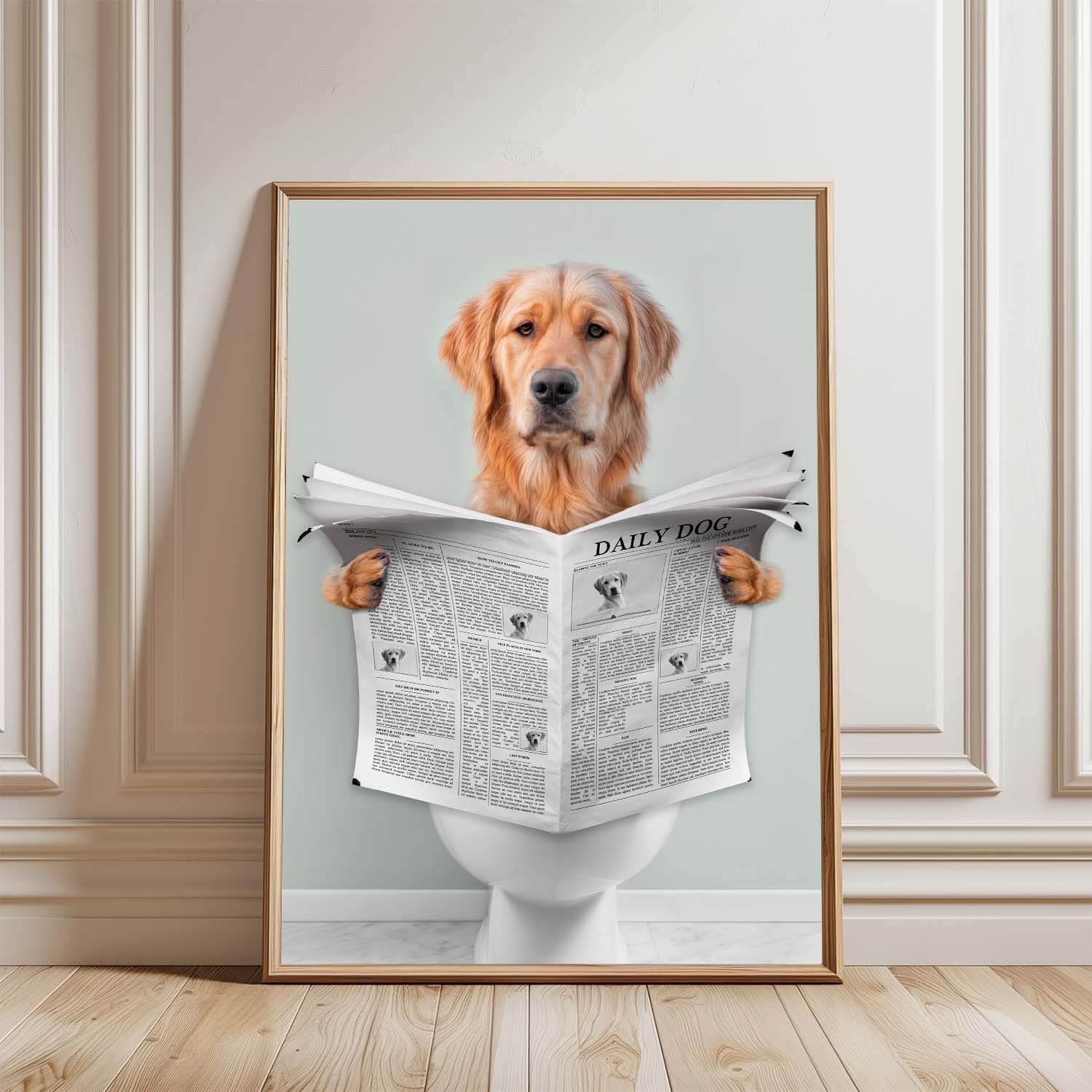 Divertente ritratto di animali per il tuo bagno (2 motivi)
