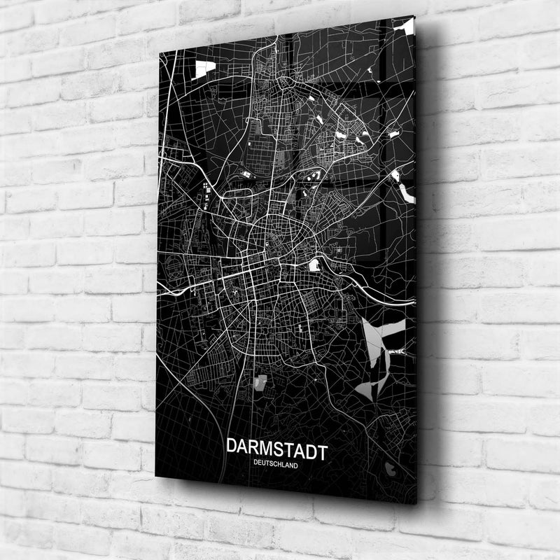 Stadtkarte von Darmstadt - Deine Stadt als Wandbild