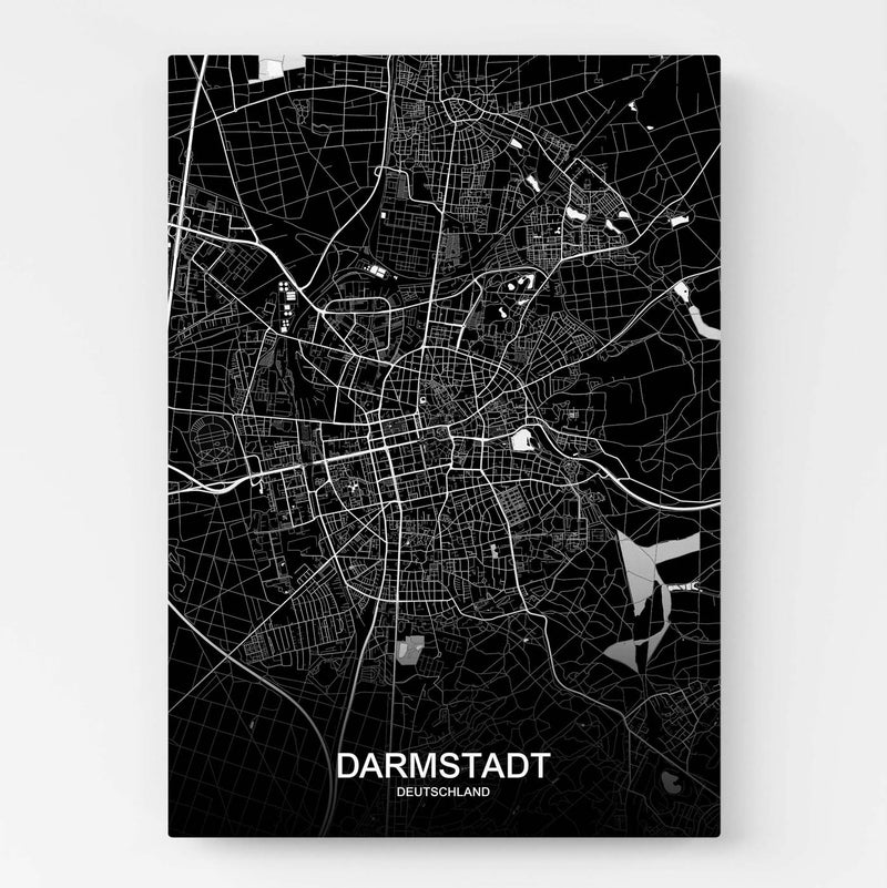 Stadtkarte von Darmstadt - Deine Stadt als Wandbild