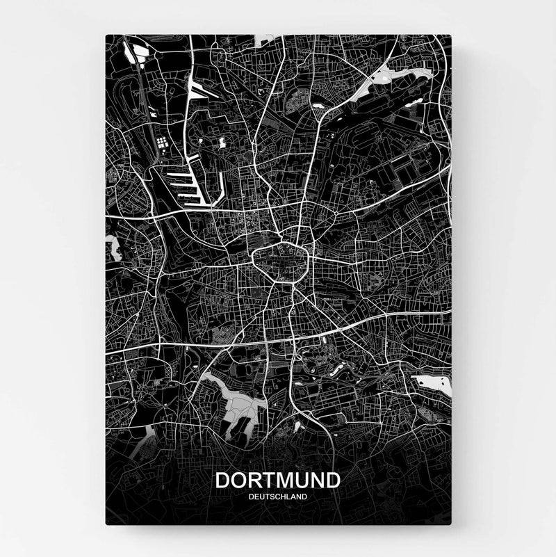 Stadtkarte von Dortmund - Deine Stadt als Wandbild