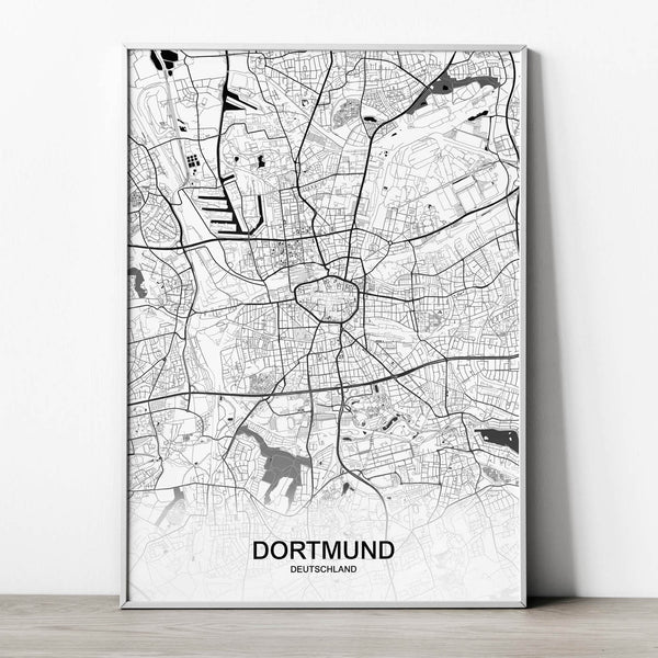 Stadtkarte von Dortmund - Deine Stadt als Wandbild