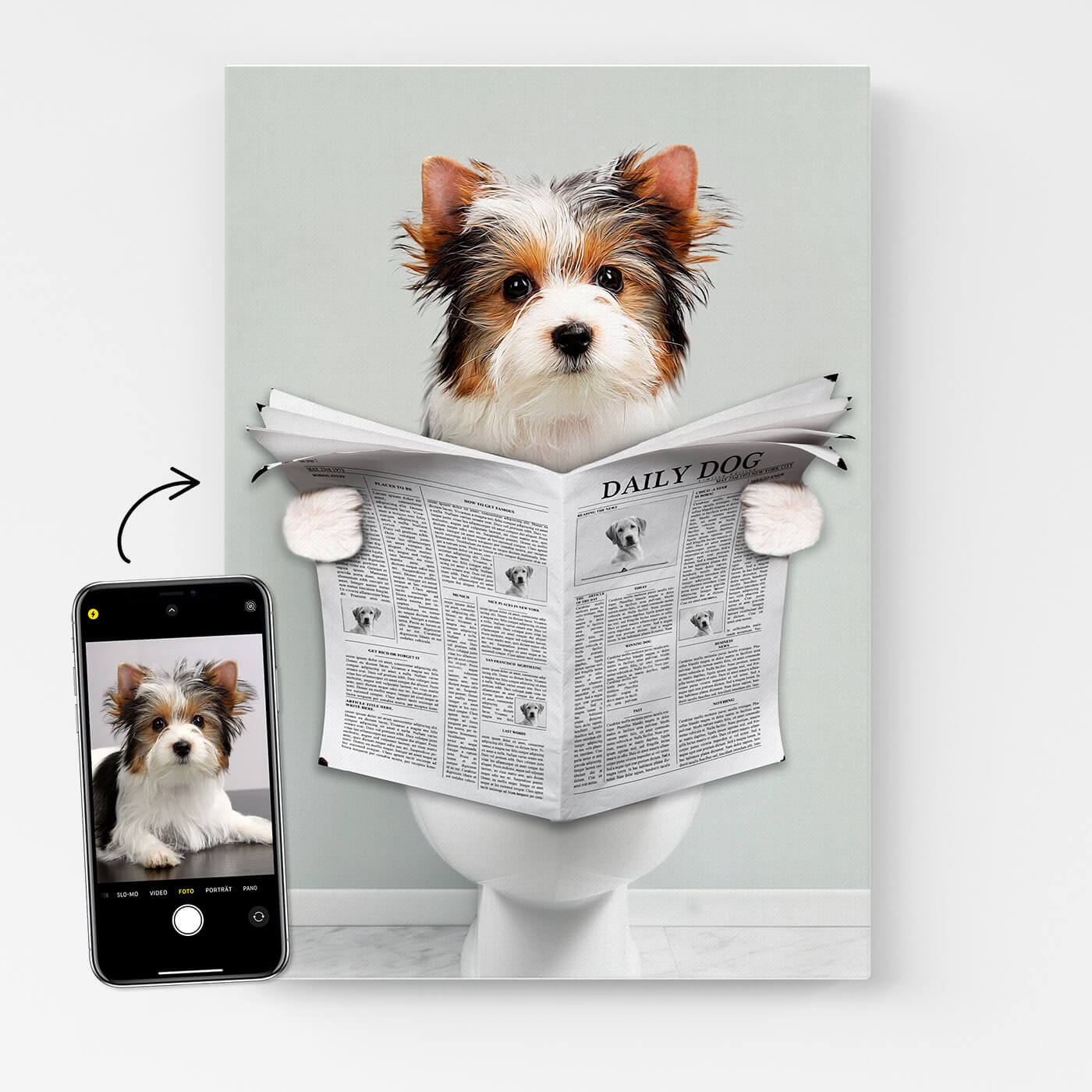 Eigener Hund personalisierte Leinwand