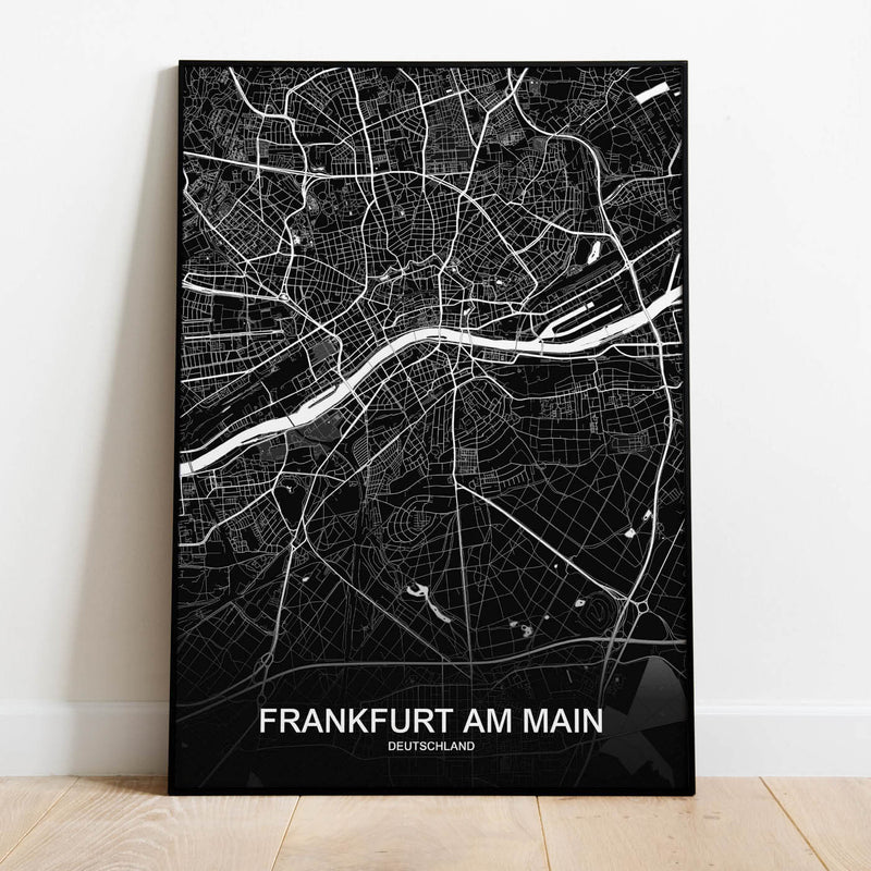 frankfurt stadtkarte poster