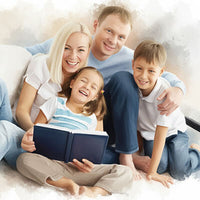 Familie Aquarell Querformat