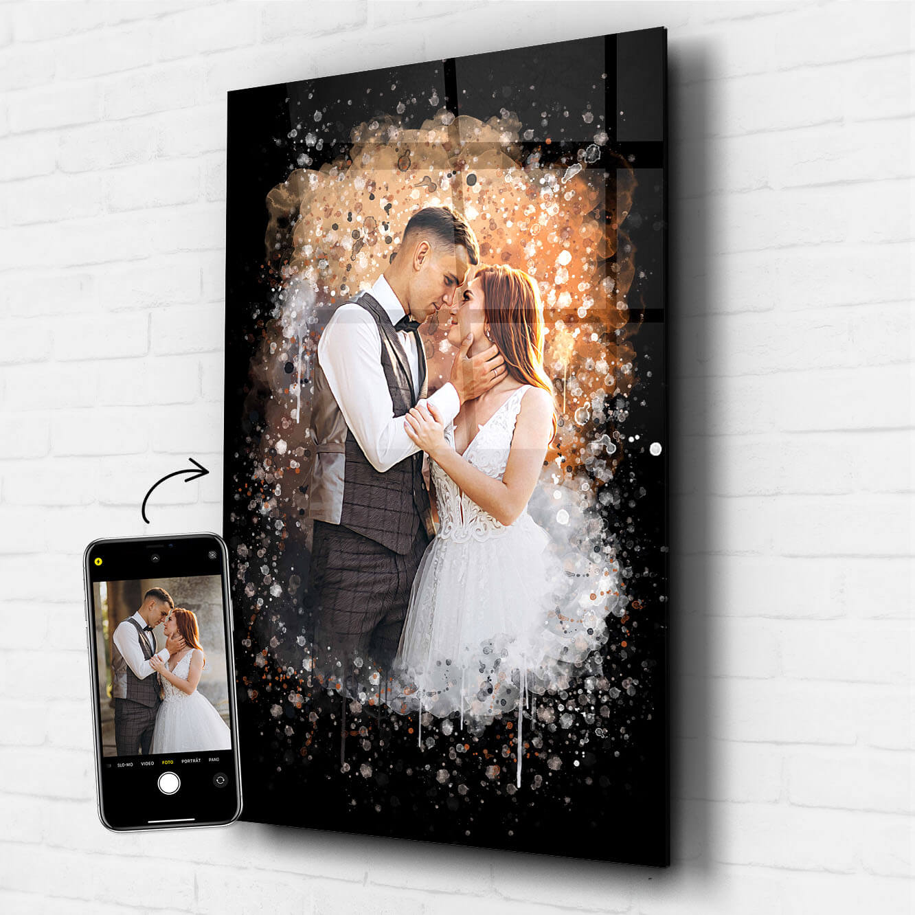 Hochzeitsportrait Acrylglas