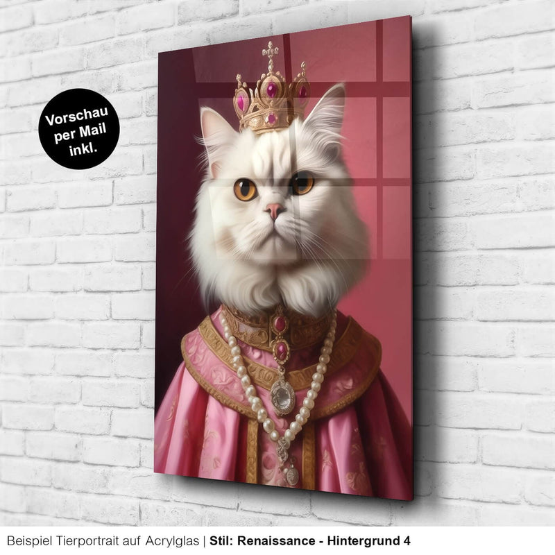 Katzenportrait Königin Kostüm