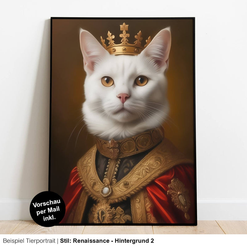 Katzenportrait Königin Poster