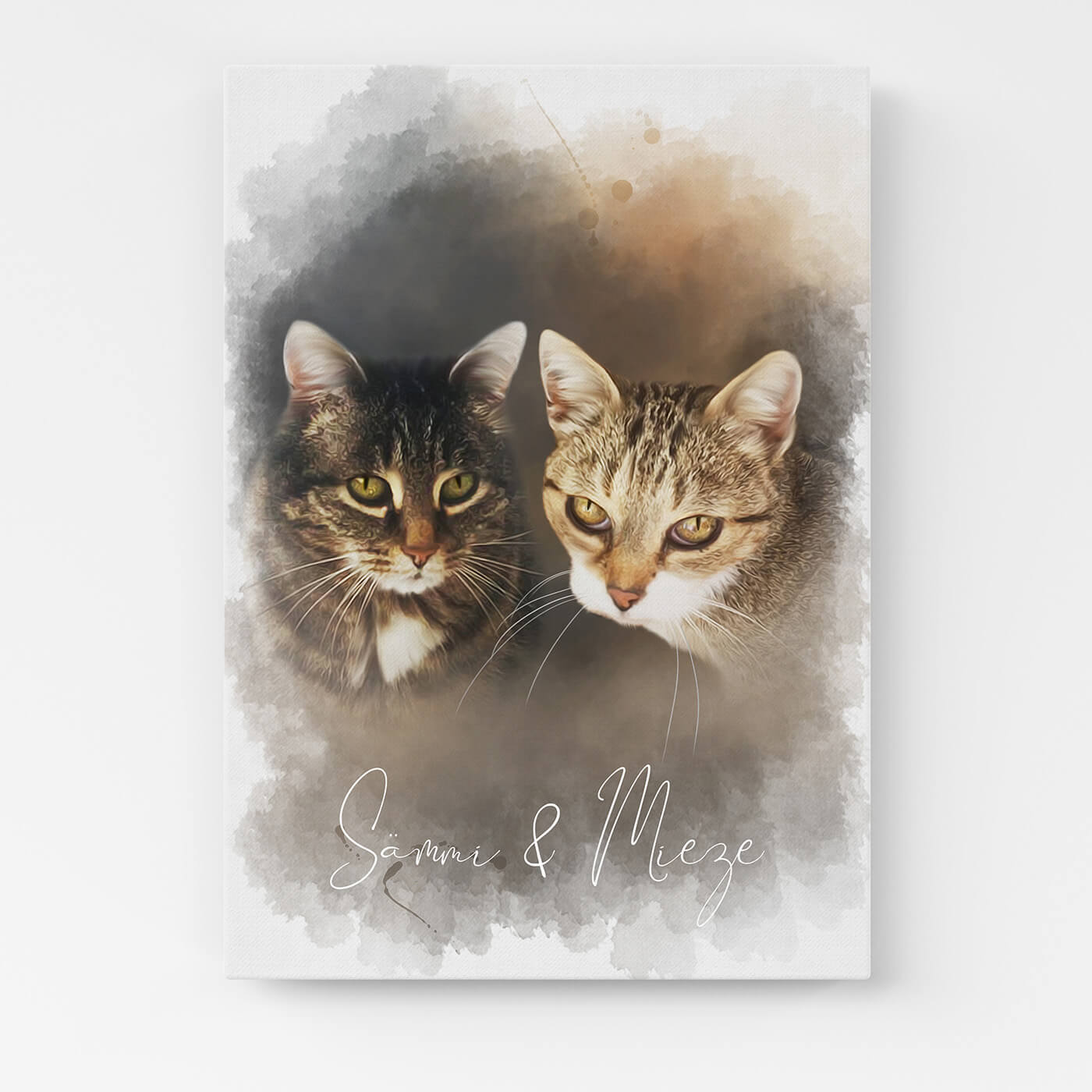 Katzenportrait Leinwandbild Eigene Katzen Andenken