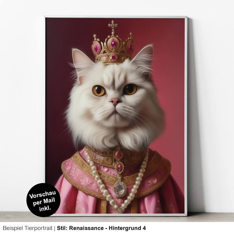Katzenportrait Prinzessin Uniform