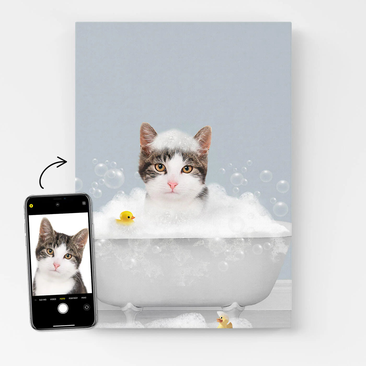 Lustiges Tierportrait für dein Badezimmer (2 Motive)