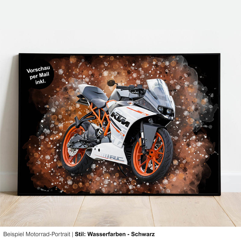 Motorrad Gemälde personalisiert