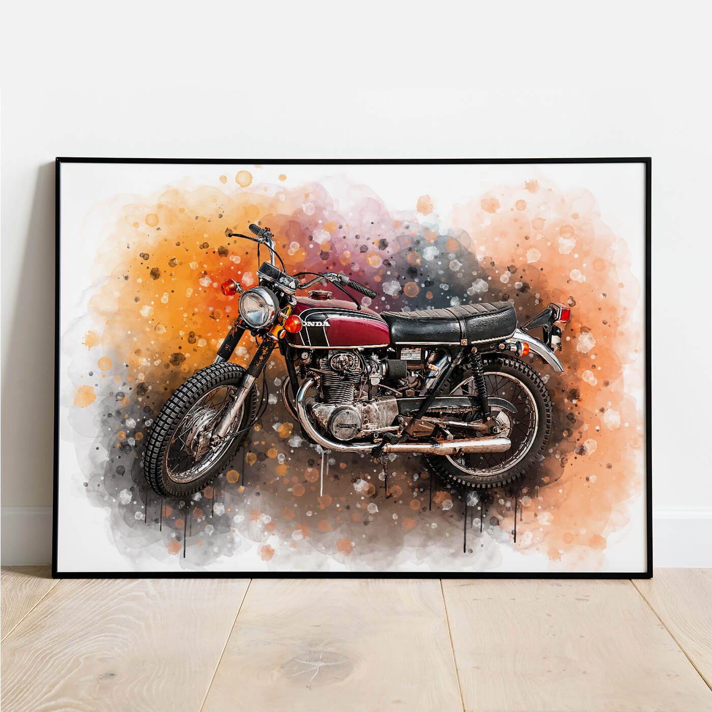 Motorrad Geschenk Bild nach Fotovorlage
