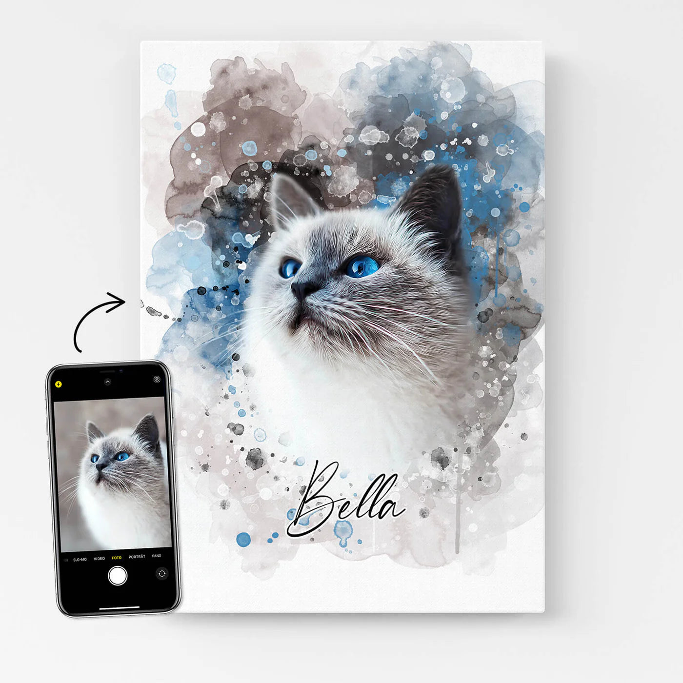 Tierportrait im Wasserfarben-Stil