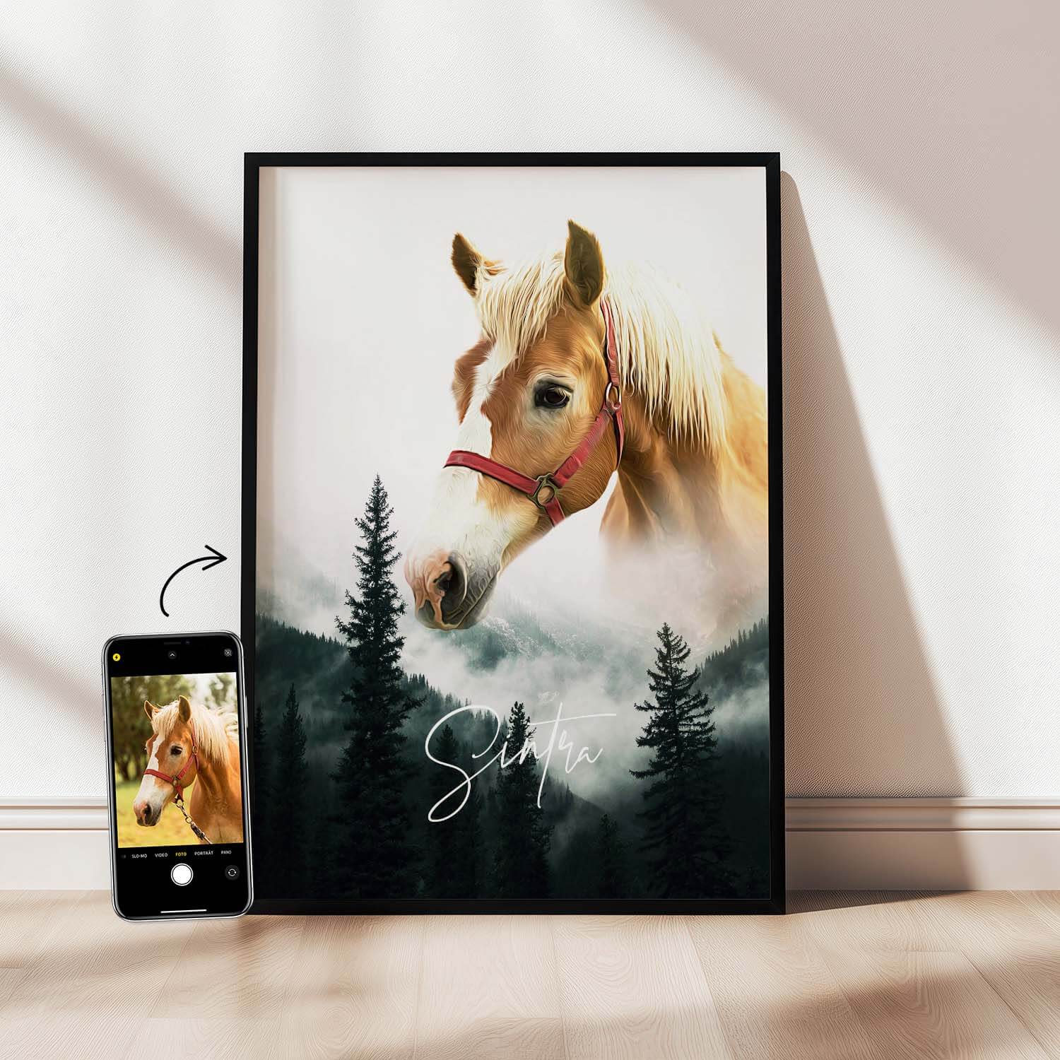 Personalisiertes Pferdeportrait