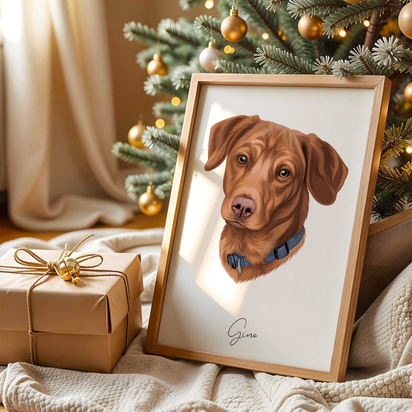 Personalisiertes Tierportrait Klassischer Stil