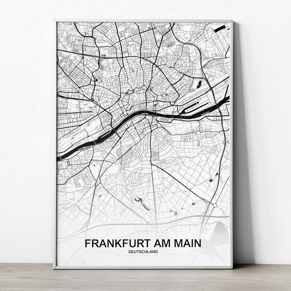 poster stadtplan frankfurt